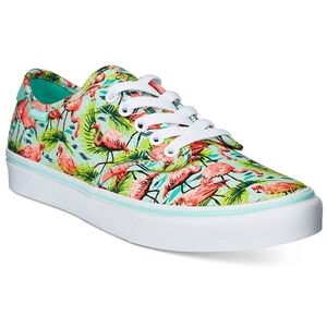 Vans Women's Camden Deluxe Flamingo Mint Skate Sneakers Size 8.5